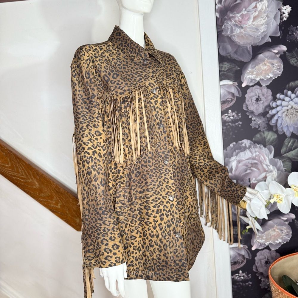 We The Free Leopard Print Fringe Jacket - Picture 9 of 11